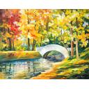 Gallery value USD12800 FOREST STREAM - PALETTE KNIFE Oil Painting On Canvas By Leonid Afremov